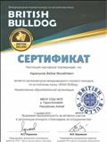 Сертификат за организацию Международного игрового конкурса по английскому языку "British Buldog".