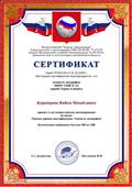 Сертификат о прохождении Всероссийского тестирования по теме "Оценка уровня квалификации. Учитель географии".