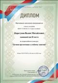 Диплом  II  место во всероссийском конкурсе "Лучшая презентация к учебному занятию".